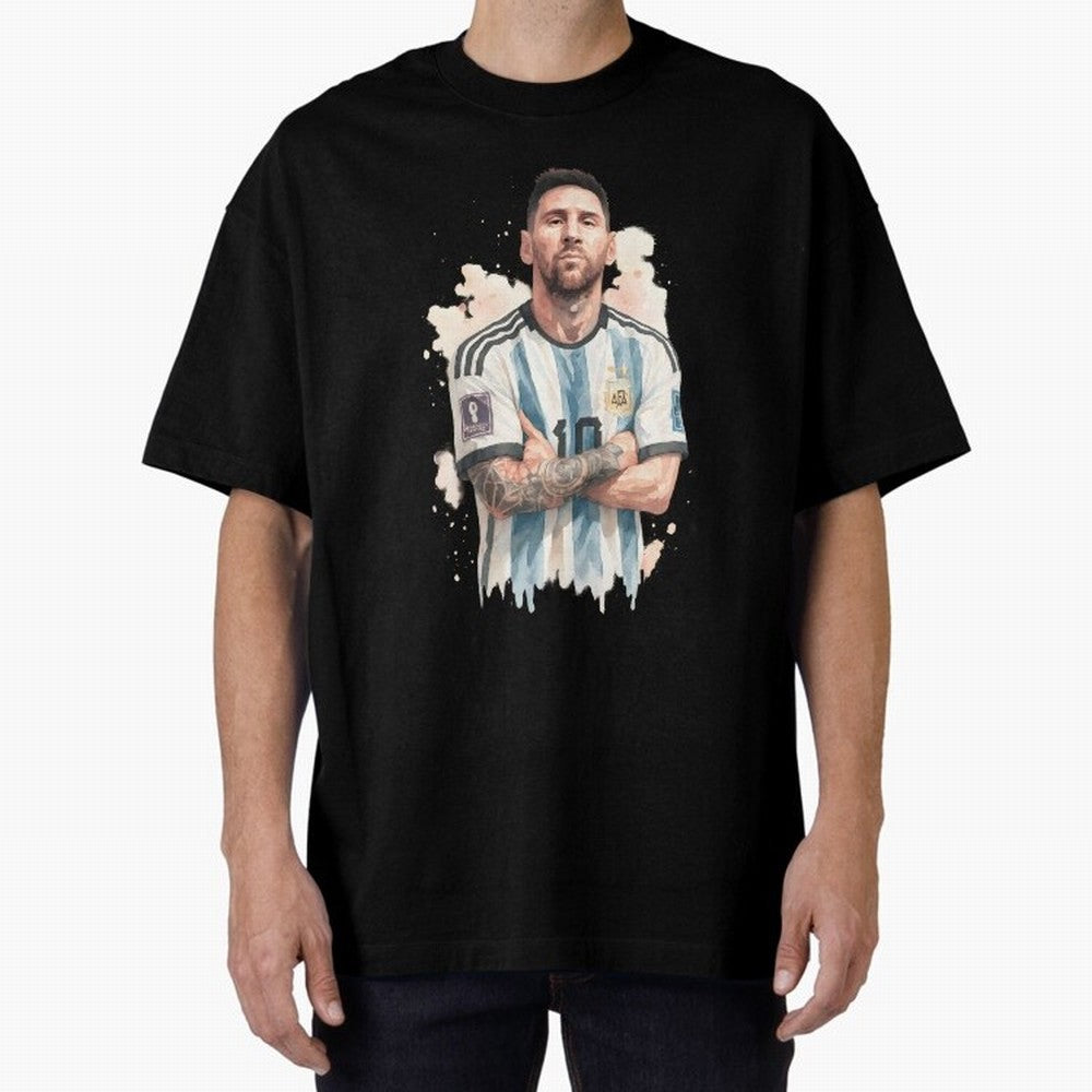 Lionel Messi watercolor illustration Classic T-Shirt Live for the Drama of FIFA World Cup 2026 Filled with Messi, Argentina Energy, Fan Favorite Moments, National Team Passion, Big Match Drama and Soccer History; Perfect for Fans, Collectors,