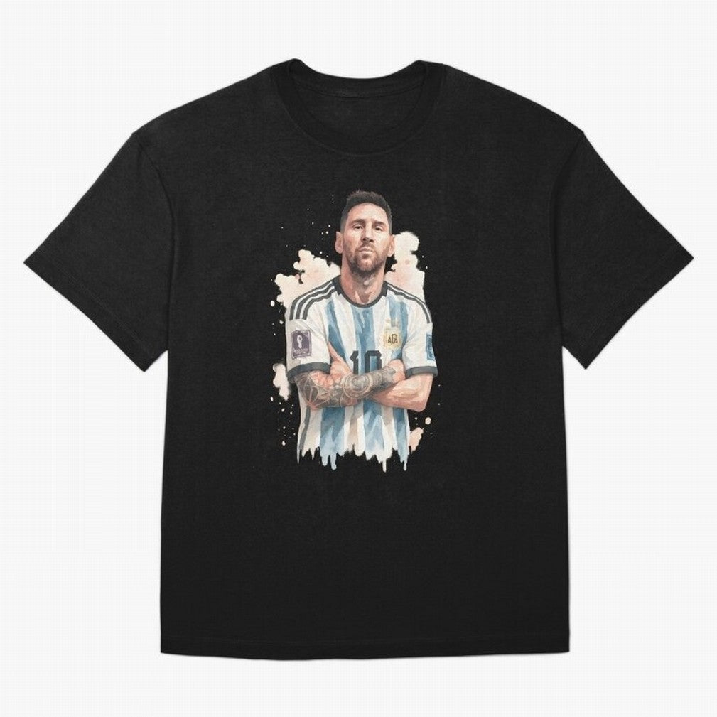 Lionel Messi watercolor illustration Classic T-Shirt Live for the Drama of FIFA World Cup 2026 Filled with Messi, Argentina Energy, Fan Favorite Moments, National Team Passion, Big Match Drama and Soccer History; Perfect for Fans, Collectors,