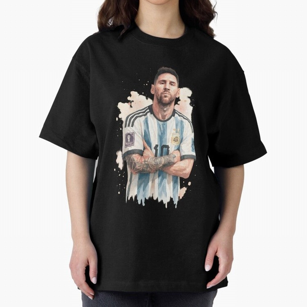 Lionel Messi watercolor illustration Classic T-Shirt Live for the Drama of FIFA World Cup 2026 Filled with Messi, Argentina Energy, Fan Favorite Moments, National Team Passion, Big Match Drama and Soccer History; Perfect for Fans, Collectors,