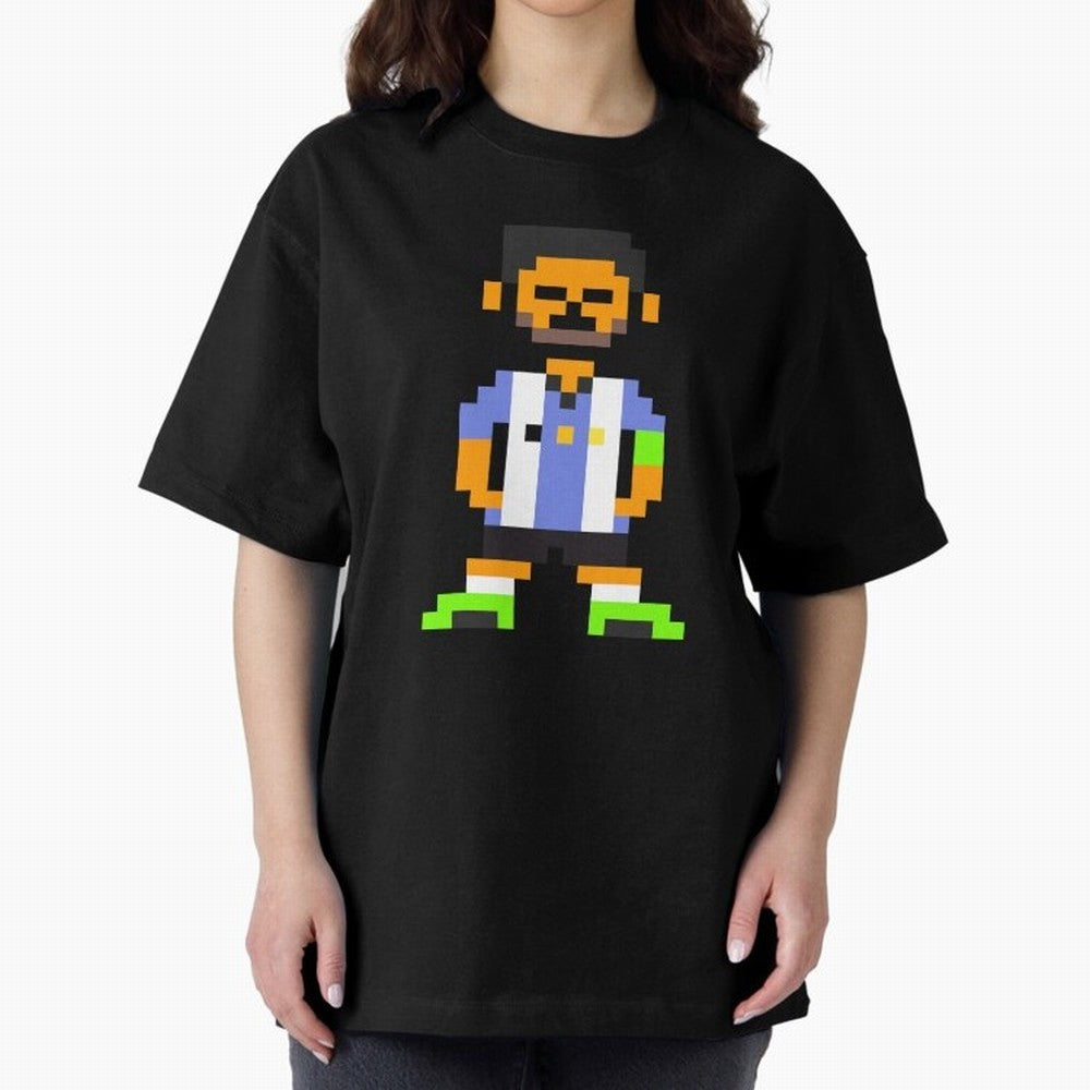 Pixel Pose Messi Oversized T-Shirt Follow the Final Road of the FIFA World Cup 2026 Group Stage Journey through Mbappe and Neymar Highlights, England Pride, Classic Soccer Heritage, Championship Pressure, Fan Loyalty and International Pride; Ideal