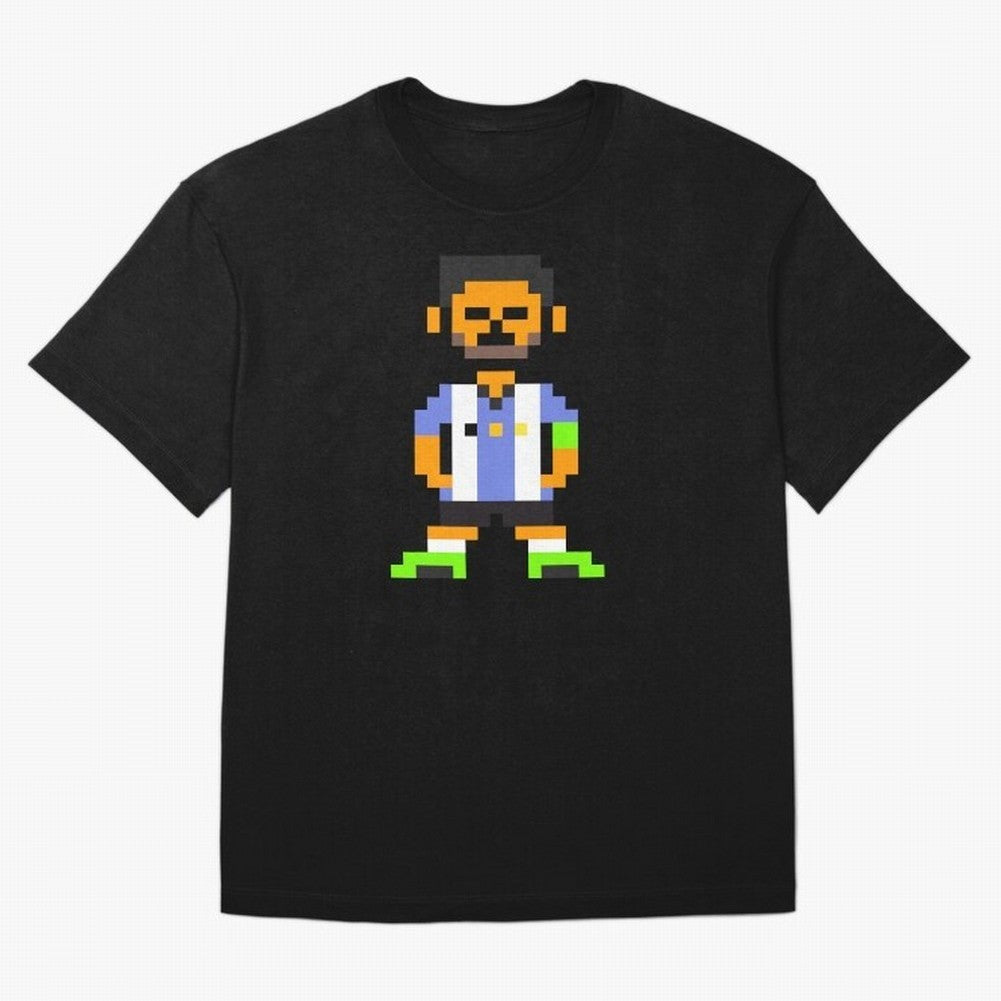 Pixel Pose Messi Oversized T-Shirt Follow the Final Road of the FIFA World Cup 2026 Group Stage Journey through Mbappe and Neymar Highlights, England Pride, Classic Soccer Heritage, Championship Pressure, Fan Loyalty and International Pride; Ideal