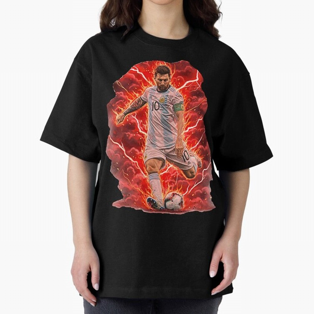Messi Illustrated Style (HD) ¨C High Definition Design The Goat Unique Classic T-Shirt Bring Global Tournament Vibes to FIFA World Cup 2026 Filled with Cristiano Ronaldo, Brazil, Portugal and Argentina Energy, Fan Favorite Moments, National Team