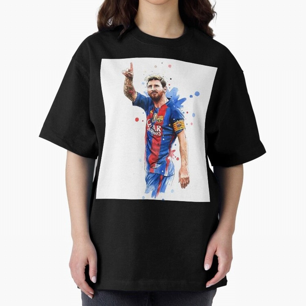 Lionel Messi Barcelona football legend Oversized T-Shirt Carry Match Day Hype around FIFA World Cup 2026 USA Canada Mexico, Messi, Neymar and Mbappe, Spain and Netherlands, Fan Favorite Moments, National Team Passion, Big Match Drama and Soccer