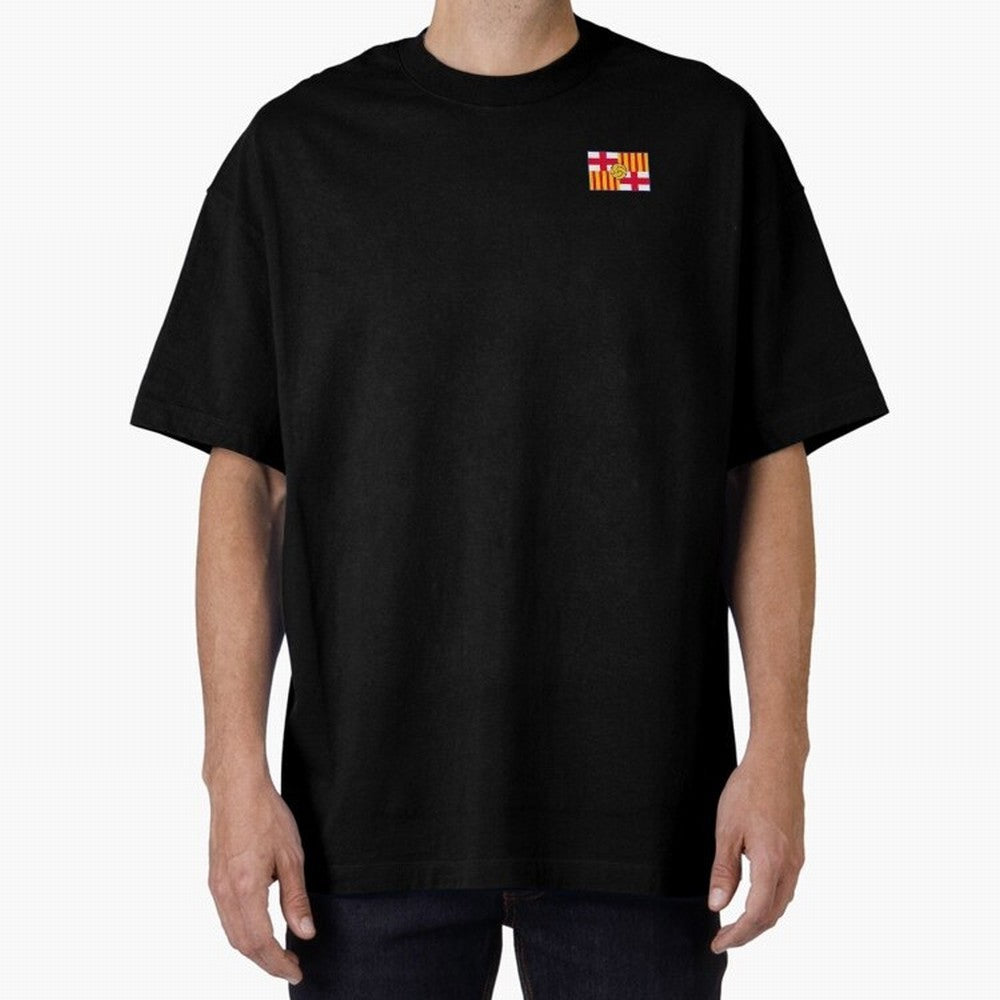 Vintage Catalan Football Heritage Flag Oversized T-Shirt Showcase Match Day Hype around FIFA World Cup 2026, Cristiano Ronaldo, Haaland and CR7, Portugal, Supporter Pride, Iconic Celebrations, Legendary Names and Global Match Day Energy; Great for