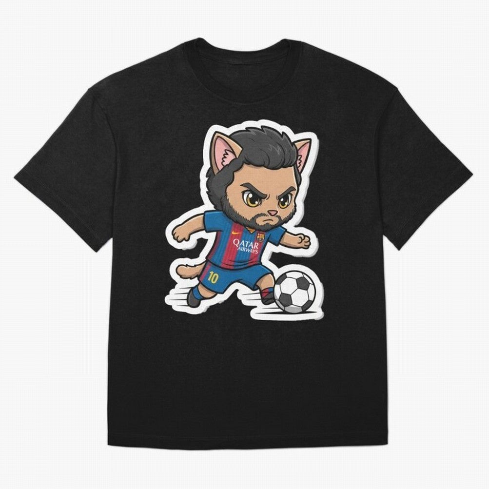 Fcb - Fc Barcelona | Cute Cat Messi with Jersey Barcelona Classic T-Shirt Feel the Heartbeat of FIFA World Cup 2026 USA Canada Mexico for Fans of CR7 and Messi and Argentina, France and Brazil, Bringing Game Day Rituals, Football Legends, Country