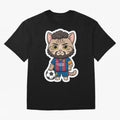 Fcb - Fc Barcelona | Cute Cat Messi with Jersey Barcelona Classic T-Shirt Feel the Heartbeat of Global Football Passion for FIFA World Cup 2026 USA Canada Mexico, Inspired by Haaland and Mbappe, Portugal, Tournament Hype, Historic Matchups, Family