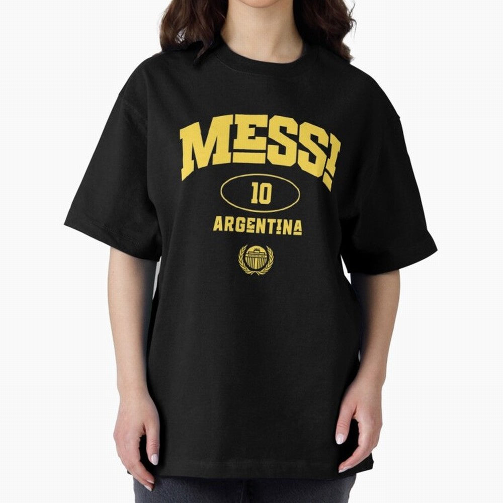 Messi 10: Yellow Text Soccer Legend T-shirt Active T-Shirt Show Love for Legendary Goals in FIFA World Cup 2026 USA Canada Mexico Spirit, Featuring Brazil, Portugal and Argentina, Mbappe and Neymar, Global Supporter Spirit, Legendary Goals,