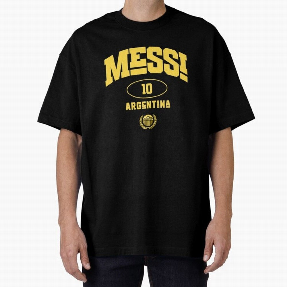 Messi 10: Yellow Text Soccer Legend T-shirt Active T-Shirt Show Love for Legendary Goals in FIFA World Cup 2026 USA Canada Mexico Spirit, Featuring Brazil, Portugal and Argentina, Mbappe and Neymar, Global Supporter Spirit, Legendary Goals,