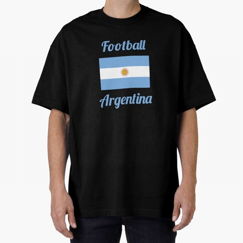 Argentina Football Flag ¨C Albiceleste Soccer Supporter Classic T-Shirt Show Up for the Glory of FIFA World Cup 2026 USA Canada Mexico Spirit, with Brazil, Portugal and Argentina, Haaland and Mbappe, Vintage Soccer Flavor, Modern Football Stars,