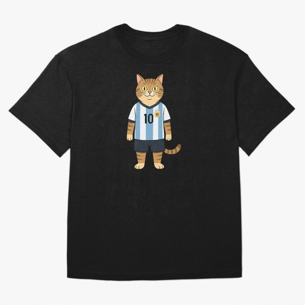 Lionel the Soccer Cat Oversized T-Shirt Relive the Noise and Pride of Match Day Hype around FIFA World Cup 2026 USA Canada Mexico, Messi, Neymar and Mbappe, France and Portugal, Football Festival Excitement, Trophy Ambitions, Country Rivalries and