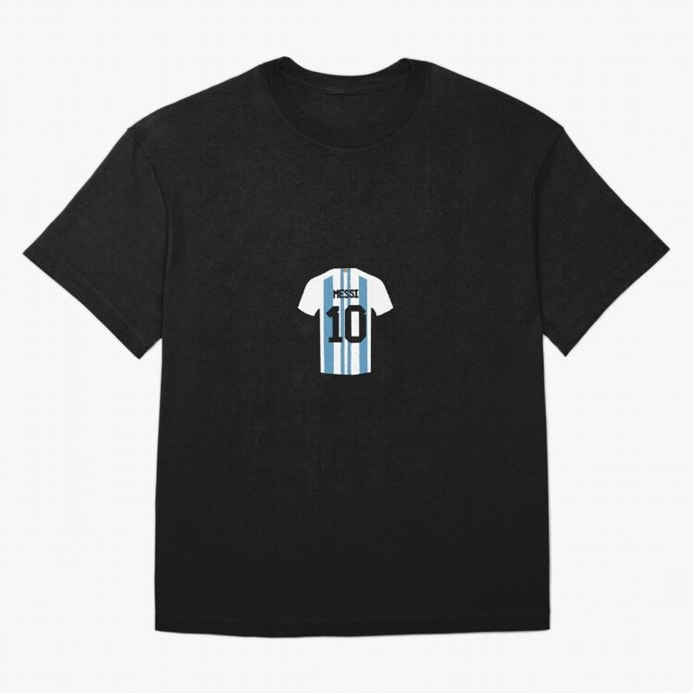 Lionel Messi Number 10 Jersey Illustration Classic T-Shirt Join the Global Buzz around Match Day Hype around FIFA World Cup 2026 USA Canada Mexico, Mbappe, Brazil, Portugal and Argentina, Vintage Soccer Flavor, Modern Football Stars, National Flags