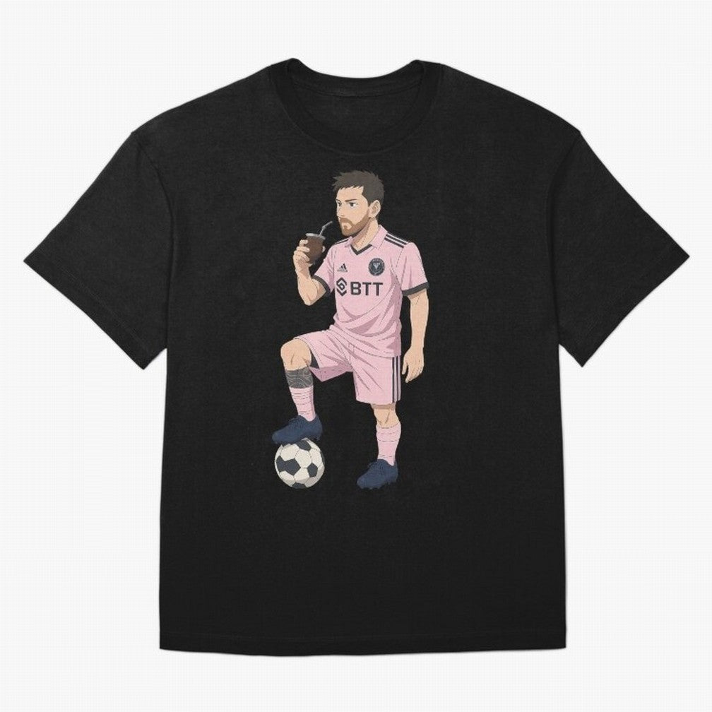 Lionel Messi Anime Style Drinking Mate - The Goat Inter Miami Classic T-Shirt Live for the Drama of Match Day Hype around FIFA World Cup 2026 Group Stage, Neymar, Argentina, France and Brazil, Tournament Hype, Historic Matchups, Family Viewing