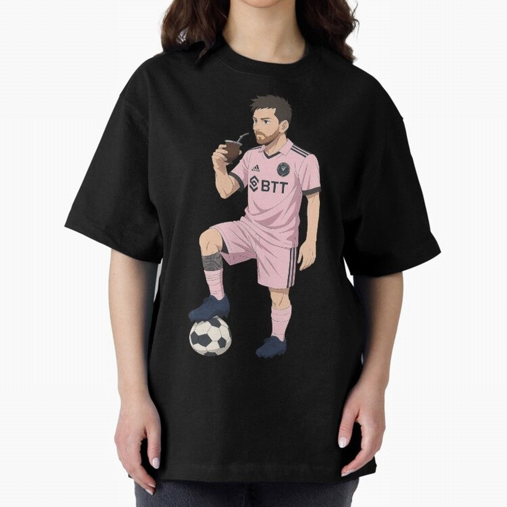 Lionel Messi Anime Style Drinking Mate - The Goat Inter Miami Classic T-Shirt Live for the Drama of Match Day Hype around FIFA World Cup 2026 Group Stage, Neymar, Argentina, France and Brazil, Tournament Hype, Historic Matchups, Family Viewing