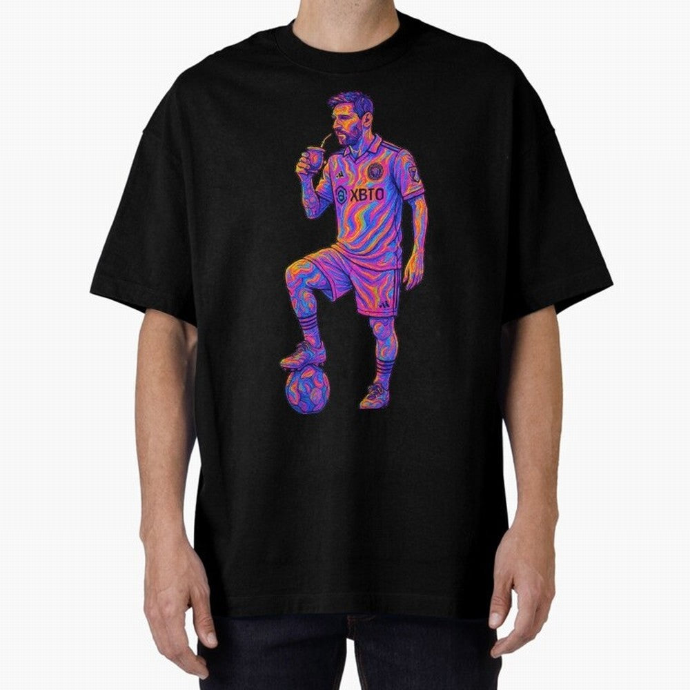 Messi Mate Vibes: Psychedelic Art by the GOAT Inter Miami Classic T-Shirt Live the Energy of the FIFA World Cup 2026 USA Canada Mexico Journey through Messi, CR7 and Mbappe Highlights, Spain and Netherlands Pride, Classic Soccer Heritage,