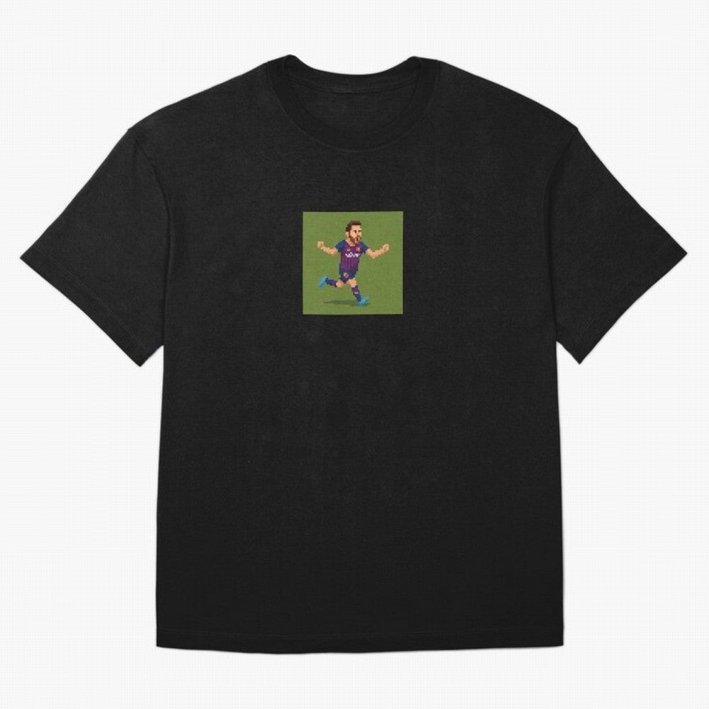 Lionel Messi Barcelona Pixel Art Tribute Classic T-Shirt Honor the Football Icons of FIFA World Cup 2026 for Fans of Neymar, Haaland and Cristiano Ronaldo and Brazil, Portugal and Argentina, Bringing Goal Celebration Energy, Supporter Heritage,