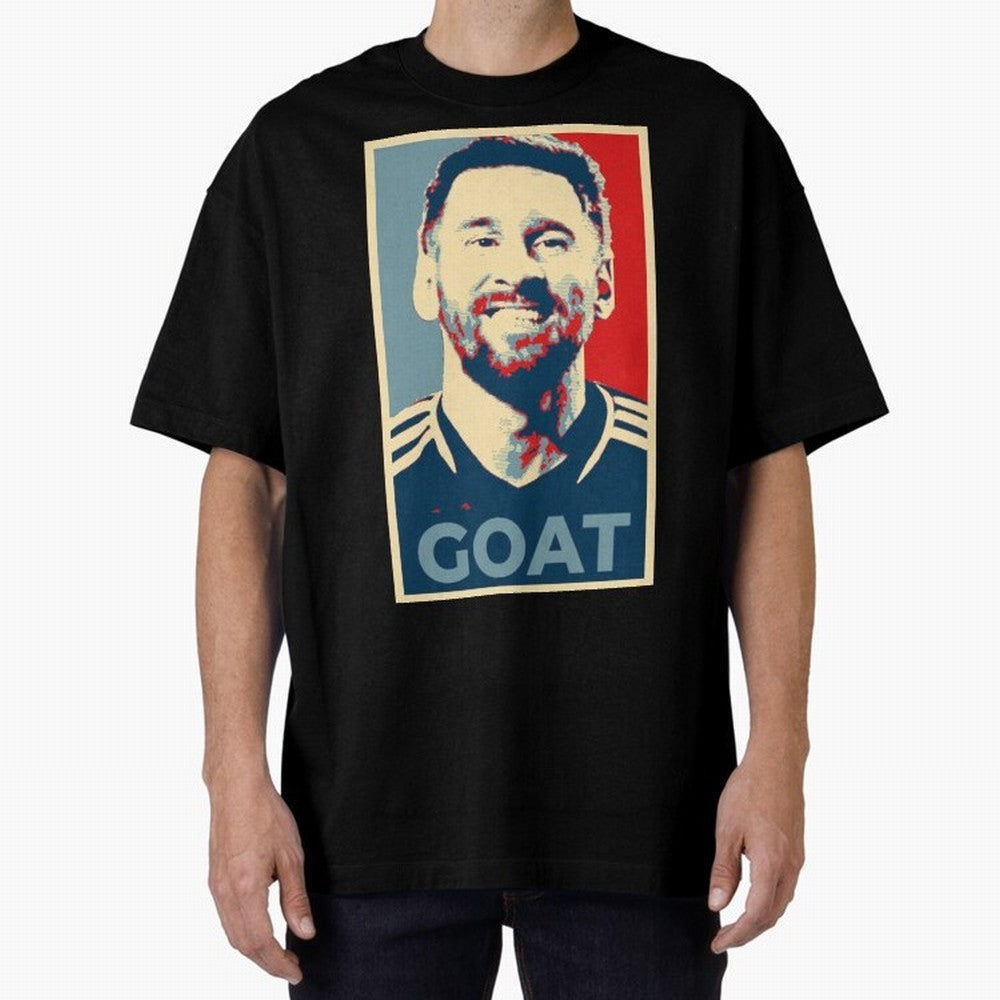 Messi - Hope Oversized T-Shirt Bring Home FIFA World Cup 2026 USA Canada Mexico Driven by Messi, CR7 and Mbappe, England and Germany Energy, Retro Football Energy, Iconic Rivalries, Trophy Chase Drama and Stadium Atmosphere; Built for Supporters