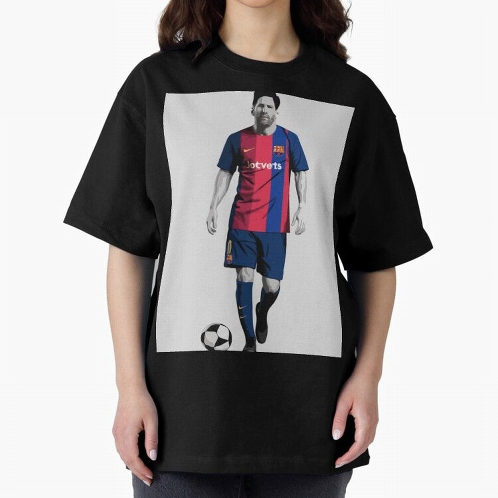 Lionel Messi Barcelona Illustration ¨C Iconic Football Artwork Classic T-Shirt Show Match Day Excitement for the FIFA World Cup 2026 Group Stage Journey through Messi, Neymar and Mbappe Highlights, Brazil, Portugal and Argentina Pride, Game Day