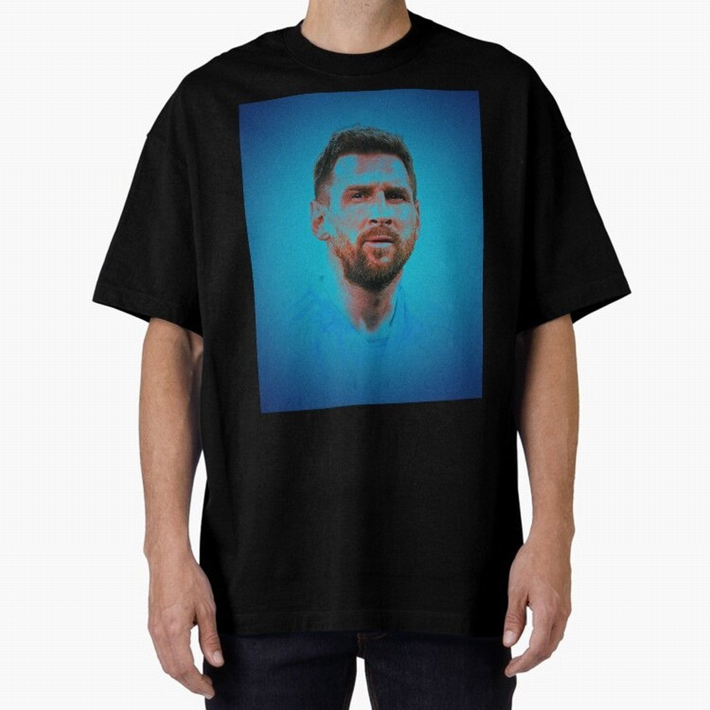 Messi: The Undisputed GOAT Oversized T-Shirt Keep the Legacy of the FIFA World Cup 2026 Group Stage Journey through Mbappe and Neymar Highlights, Brazil, Portugal and Argentina Pride, Global Supporter Spirit, Legendary Goals, National Colors and