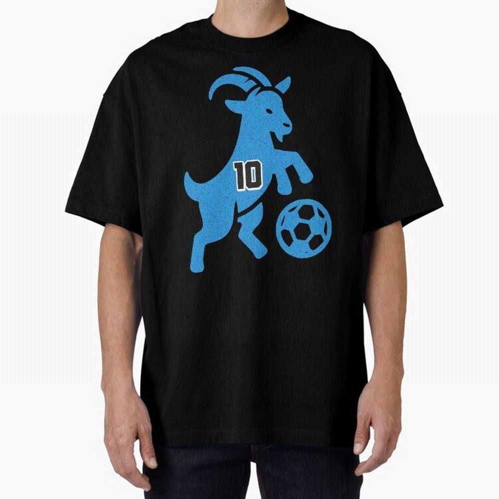 GOAT 10 Football Oversized T-Shirt Celebrate Unforgettable Nights in FIFA World Cup 2026 for Fans of CR7 and Messi and Portugal, Spain and Germany, Bringing Worldwide Fan Energy, Dramatic Goals, Stadium Lights and Championship Celebrations; Built