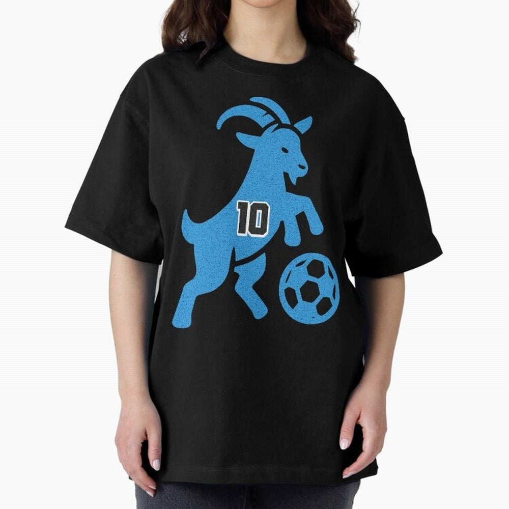 GOAT 10 Football Oversized T-Shirt Celebrate Unforgettable Nights in FIFA World Cup 2026 for Fans of CR7 and Messi and Portugal, Spain and Germany, Bringing Worldwide Fan Energy, Dramatic Goals, Stadium Lights and Championship Celebrations; Built