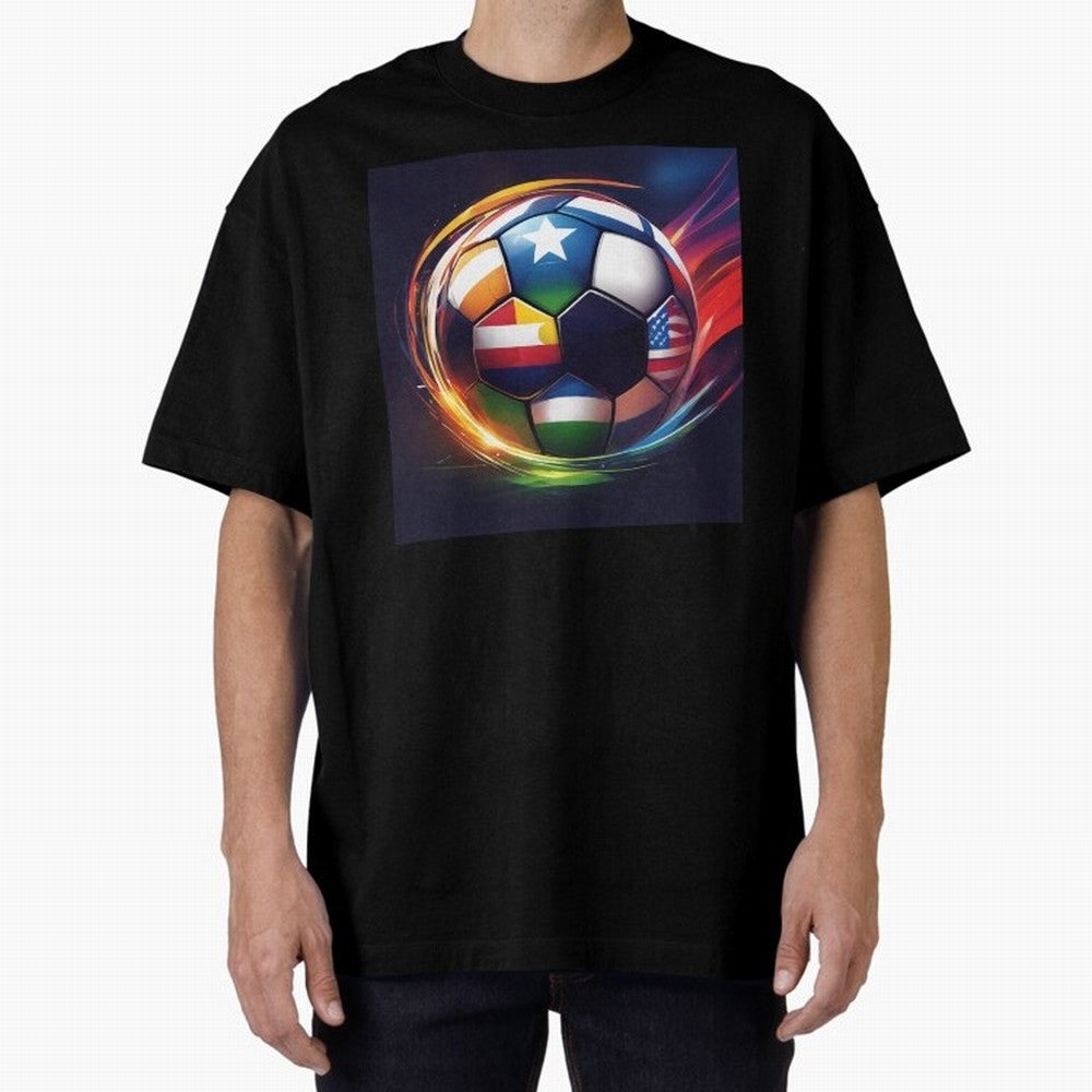 Soccer 2 Oversized T-Shirt Back Your Heroes with Match Day Hype around FIFA World Cup 2026, Neymar, Haaland and Cristiano Ronaldo, Argentina, Sports Nostalgia, International Competition, Famous Players and Unforgettable Victories; Created for Match