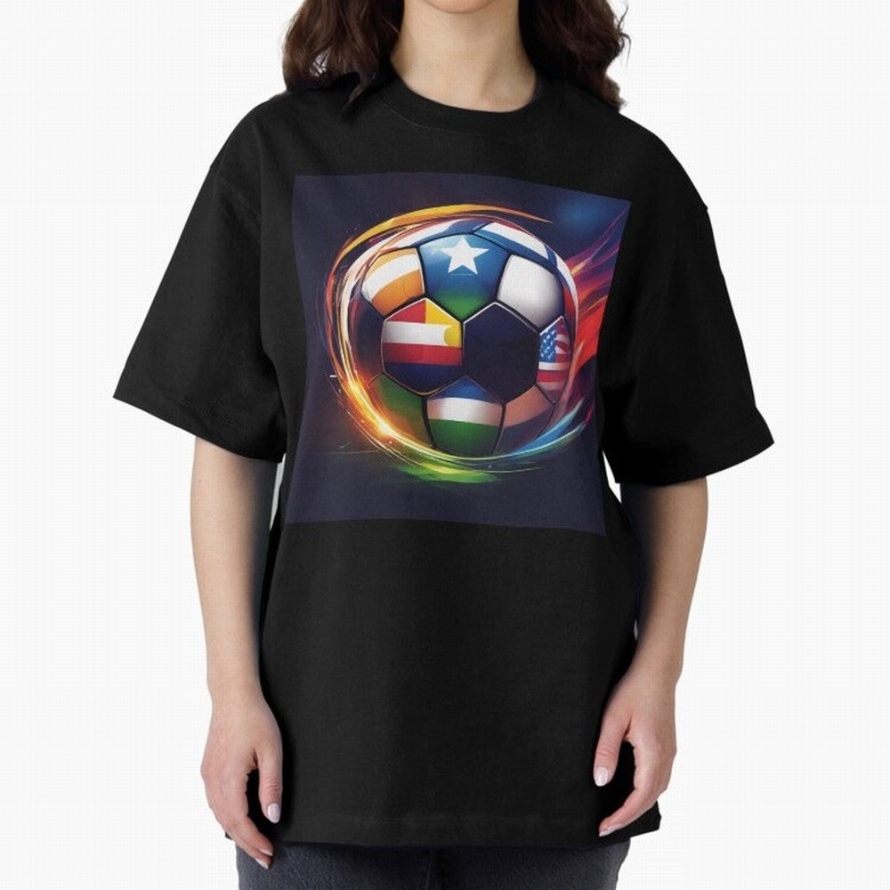 Soccer 2 Oversized T-Shirt Back Your Heroes with Match Day Hype around FIFA World Cup 2026, Neymar, Haaland and Cristiano Ronaldo, Argentina, Sports Nostalgia, International Competition, Famous Players and Unforgettable Victories; Created for Match