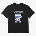 ARGENTINA - Dabbing Football Soccer Ball - ARGENTINA Oversized T-Shirt Show Love for Legendary Goals in FIFA World Cup 2026 USA Canada Mexico for Fans of Haaland and Mbappe and Portugal, Spain and Germany, Bringing Sports Nostalgia, International