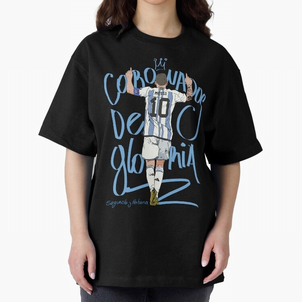 Messi, crowned with glory Active T-Shirt Bring International Match Energy to FIFA World Cup 2026 for Fans of Messi and Cristiano Ronaldo and England and Germany, Bringing Global Supporter Spirit, Legendary Goals, National Colors and Tournament