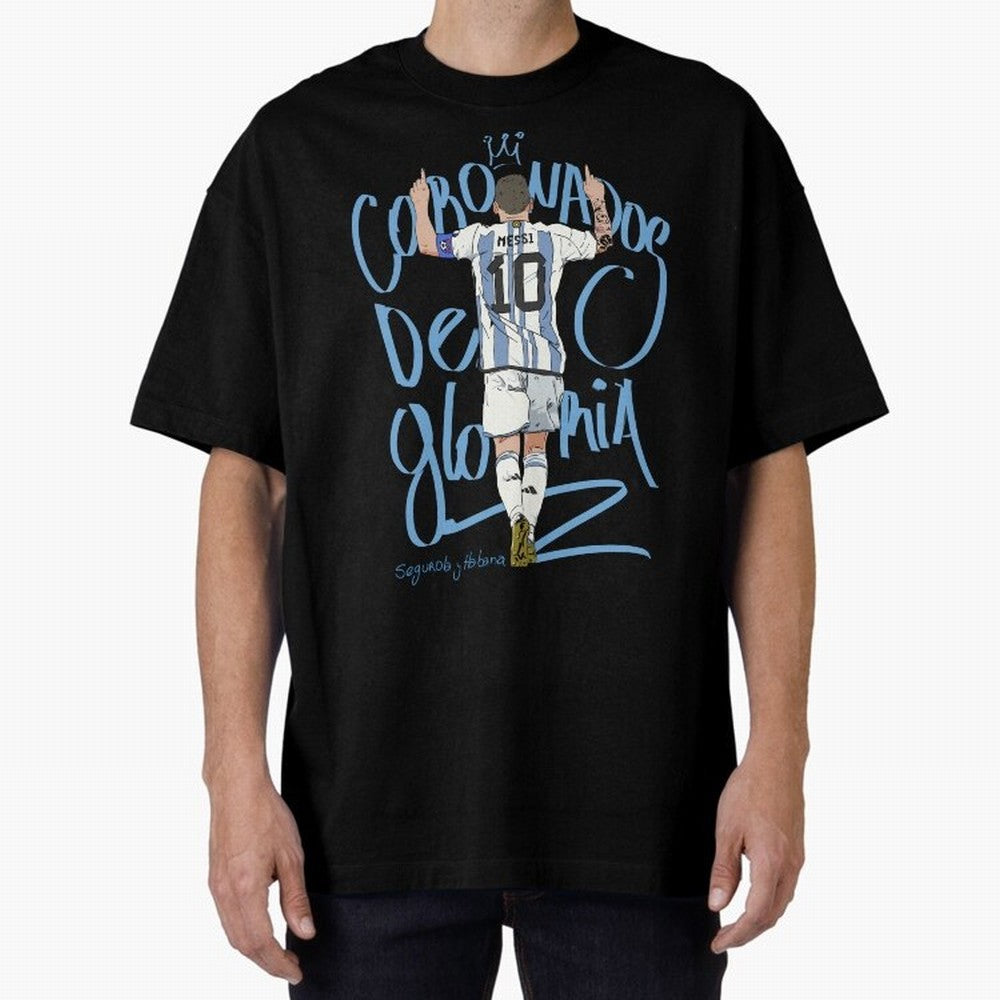 Messi, crowned with glory Active T-Shirt Bring International Match Energy to FIFA World Cup 2026 for Fans of Messi and Cristiano Ronaldo and England and Germany, Bringing Global Supporter Spirit, Legendary Goals, National Colors and Tournament