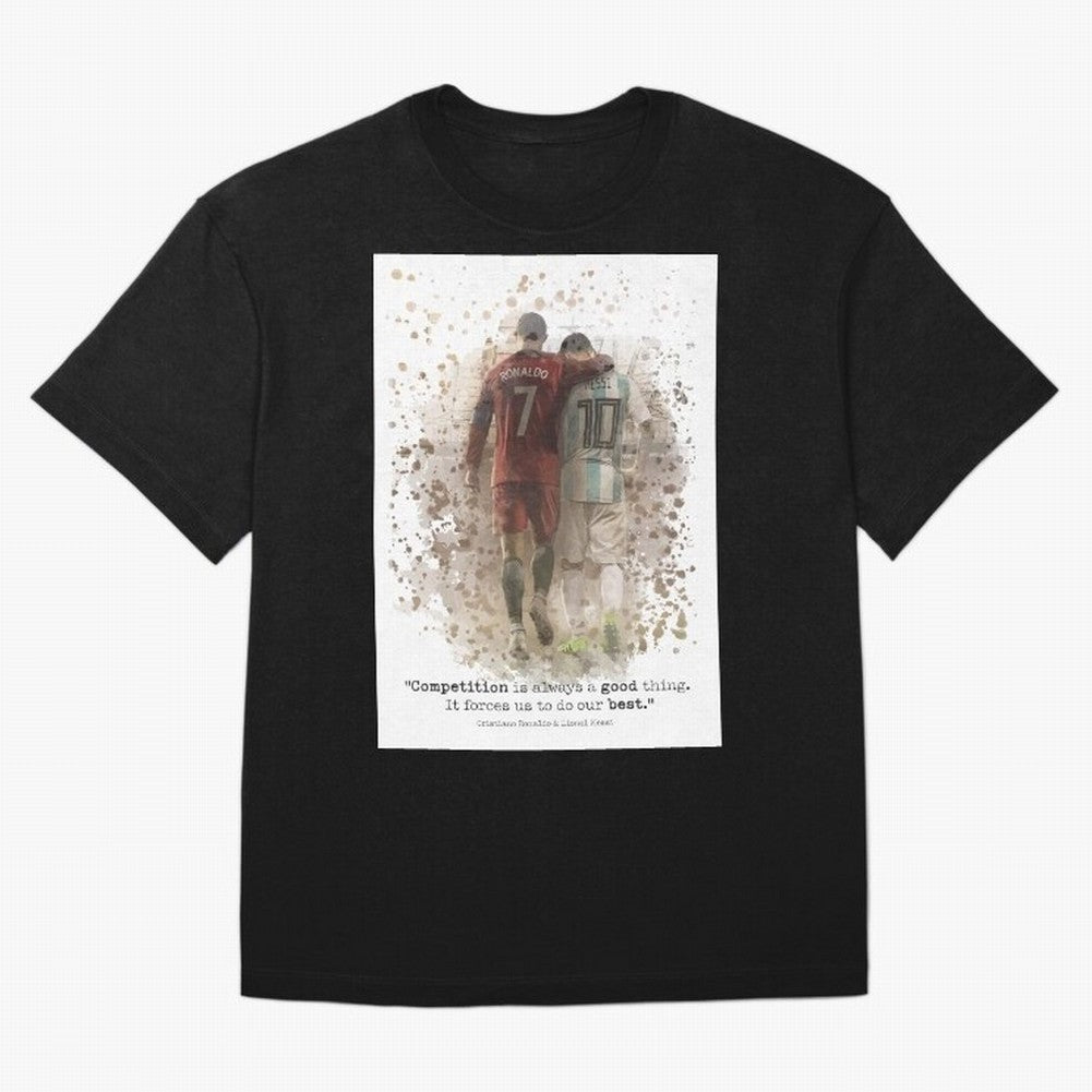 Cristiano Ronaldo Messi Soccer Quote Poster Oversized T-Shirt Bring Supporter Culture to FIFA World Cup 2026 Spirit, Celebrating Germany, Cristiano Ronaldo, Global Supporter Spirit, Legendary Goals, National Colors and Tournament Celebration; Made