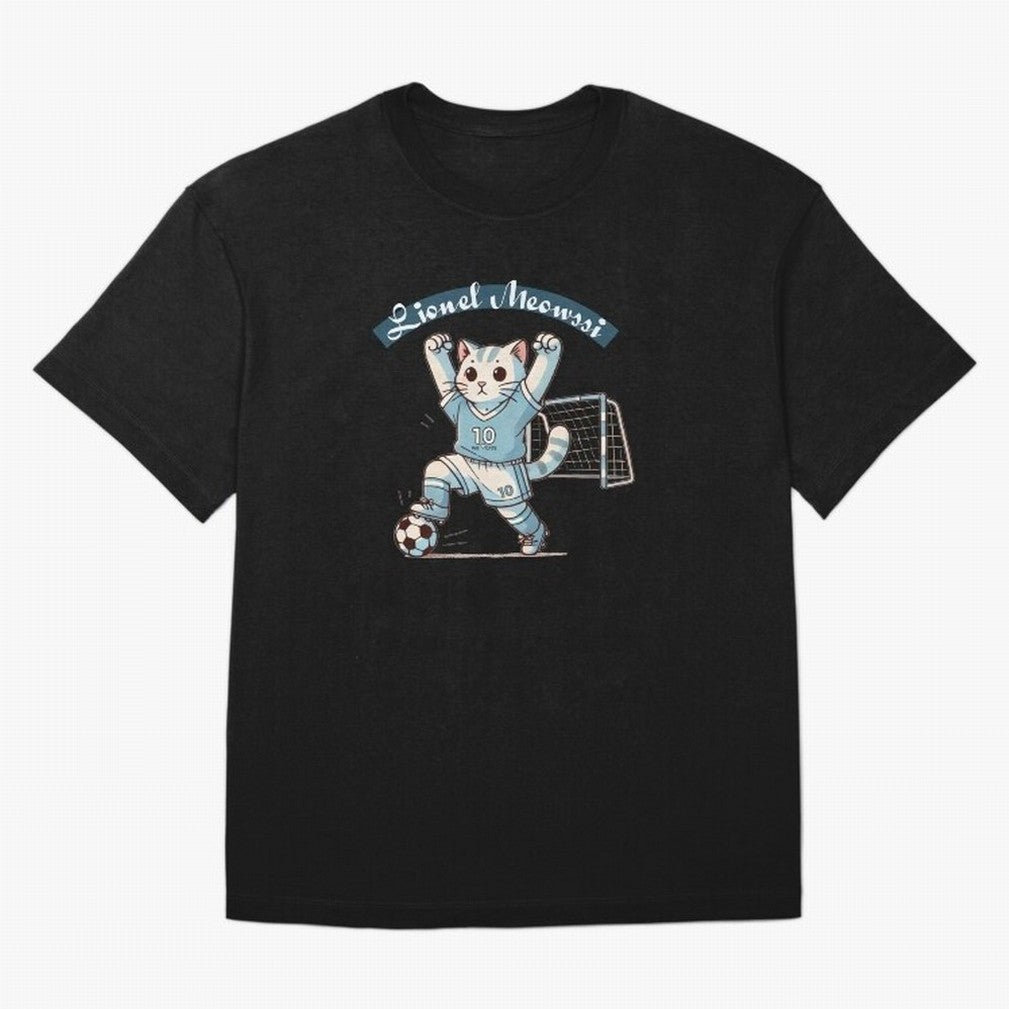 Lionel Meowssi Oversized T-Shirt Feel the Heartbeat of Global Football Passion for FIFA World Cup 2026 USA Canada Mexico, Driven by Neymar, Haaland and Cristiano Ronaldo, Argentina and Brazil, Match Day Excitement, Supporter Culture, Golden Goals