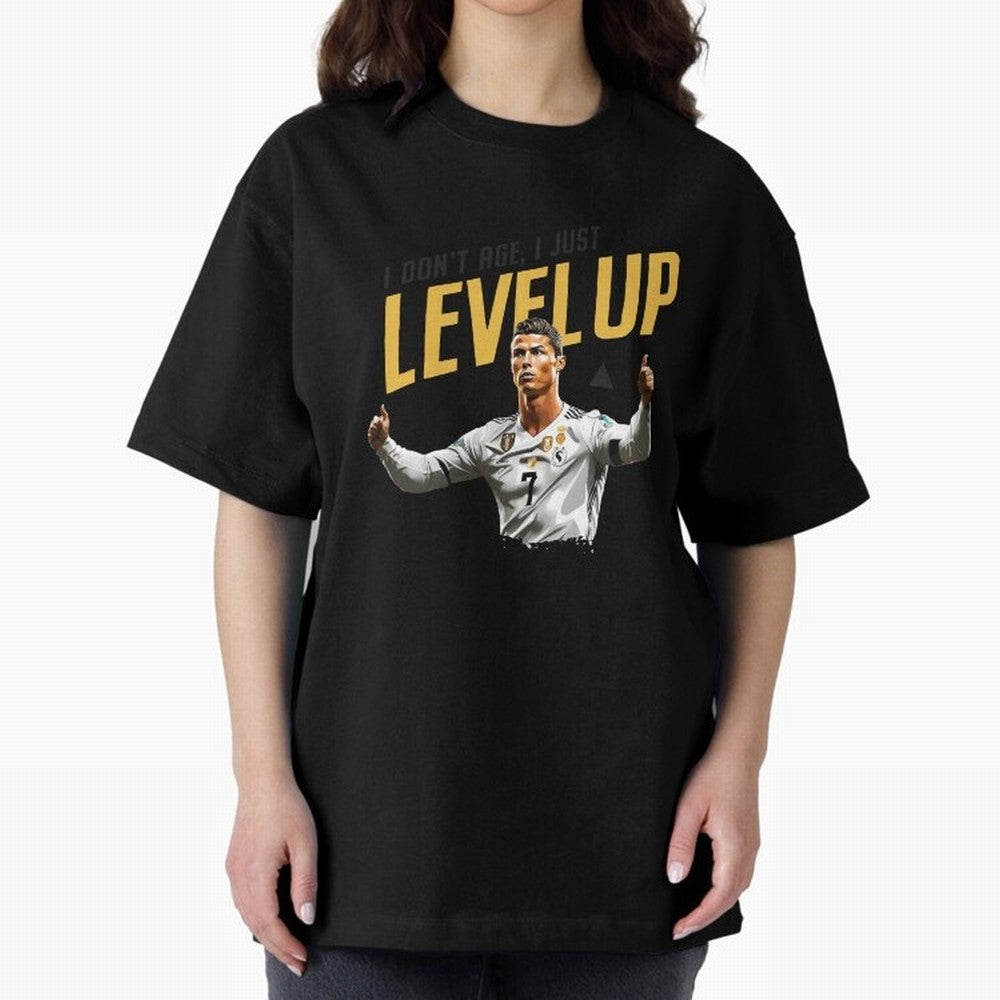 Cristiano Ronaldo Levels Up Essential T-Shirt Celebrate Fan Culture around Global Football Passion for FIFA World Cup 2026, Centered on Messi, Argentina and Brazil, Global Supporter Spirit, Legendary Goals, National Colors and Tournament