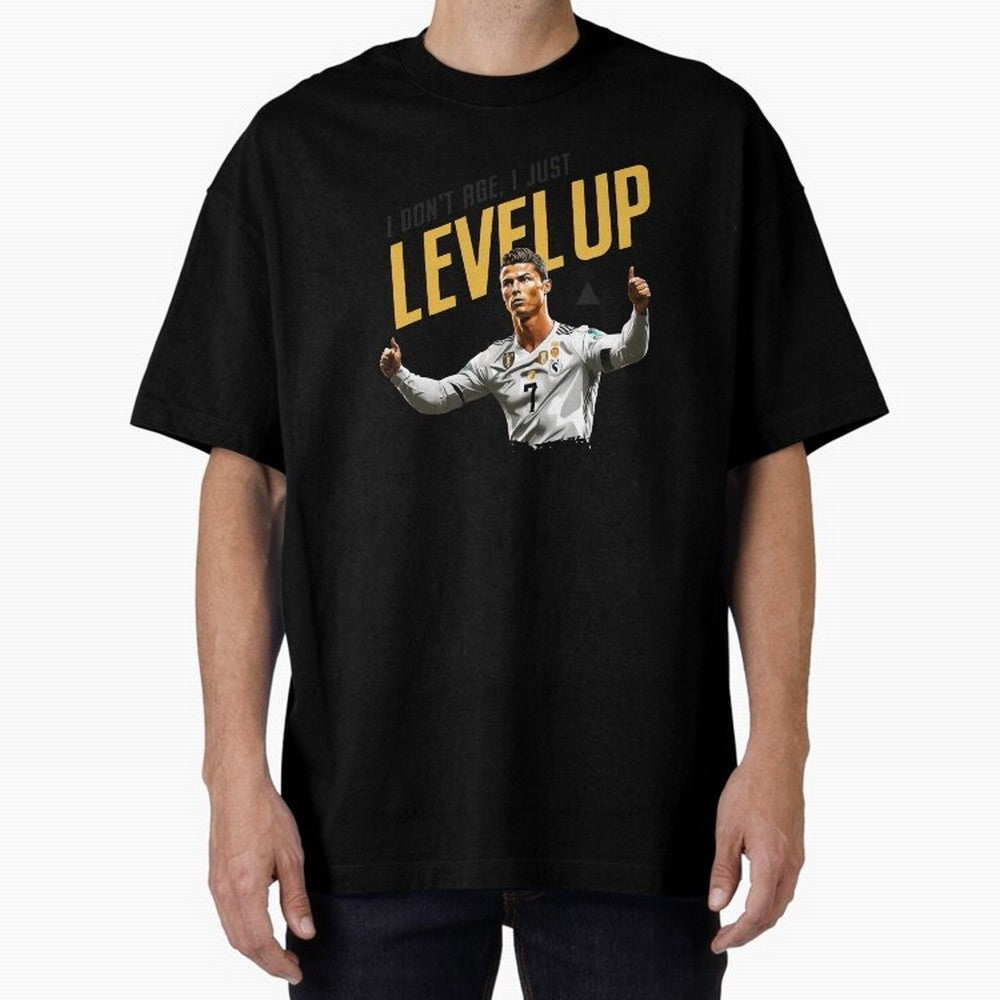 Cristiano Ronaldo Levels Up Essential T-Shirt Celebrate Fan Culture around Global Football Passion for FIFA World Cup 2026, Centered on Messi, Argentina and Brazil, Global Supporter Spirit, Legendary Goals, National Colors and Tournament