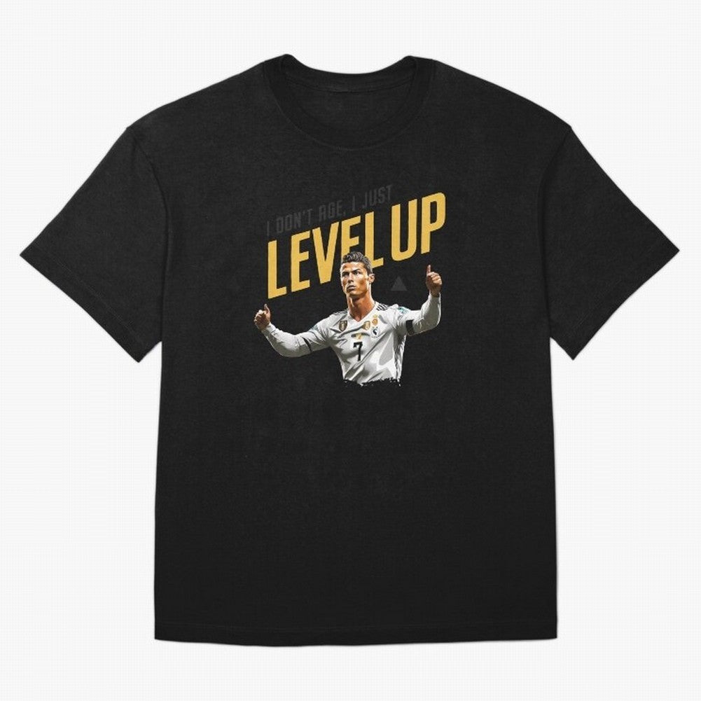 Cristiano Ronaldo Levels Up Essential T-Shirt Celebrate Fan Culture around Global Football Passion for FIFA World Cup 2026, Centered on Messi, Argentina and Brazil, Global Supporter Spirit, Legendary Goals, National Colors and Tournament