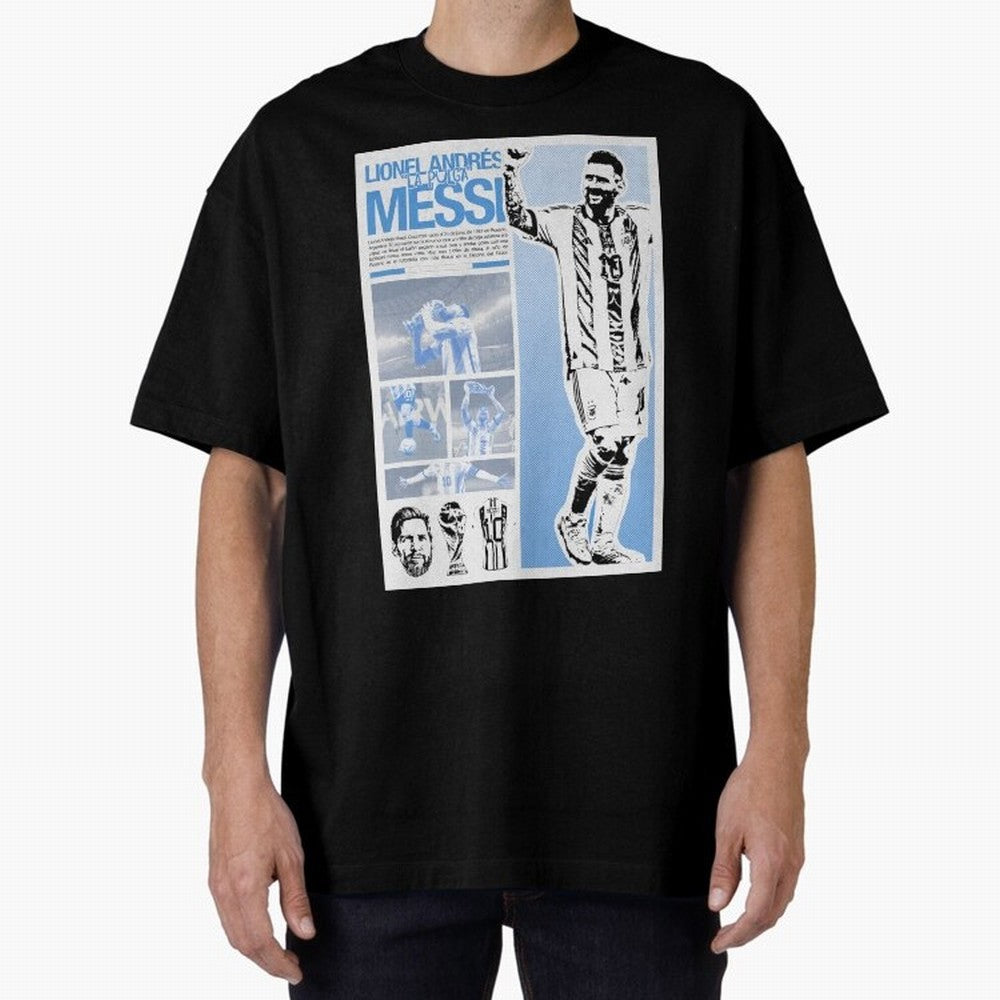The Flea Lionel Messi Oversized T-Shirt Share FIFA World Cup 2026 Group Stage Spirit, Celebrating Netherlands, Cristiano Ronaldo, Football Passion, Legendary Performances, Festival Vibes and Supporter Community; Made for Collectors Who Enjoy Iconic