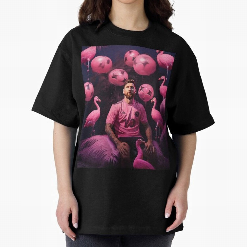 Flamingo Fantasy: Messi's Miami Elegance Active T-Shirt Bring International Match Energy to FIFA World Cup 2026 Group Stage Spirit, Celebrating Argentina and Brazil, Haaland, Sports Nostalgia, International Competition, Famous Players and