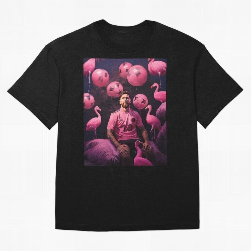 Flamingo Fantasy: Messi's Miami Elegance Active T-Shirt Bring International Match Energy to FIFA World Cup 2026 Group Stage Spirit, Celebrating Argentina and Brazil, Haaland, Sports Nostalgia, International Competition, Famous Players and