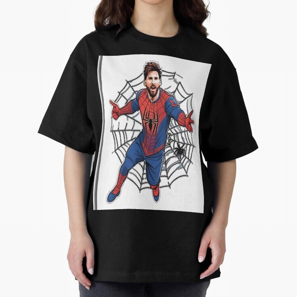 Lionel Messi Spider Oversized T-Shirt Bring Supporter Culture to Global Football Passion for FIFA World Cup 2026, Celebrating Messi, Neymar and Mbappe, Portugal, Spain and Germany, Football Passion, Legendary Performances, Festival Vibes and