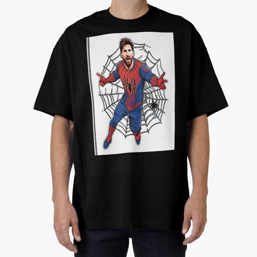Lionel Messi Spider Oversized T-Shirt Bring Supporter Culture to Global Football Passion for FIFA World Cup 2026, Celebrating Messi, Neymar and Mbappe, Portugal, Spain and Germany, Football Passion, Legendary Performances, Festival Vibes and