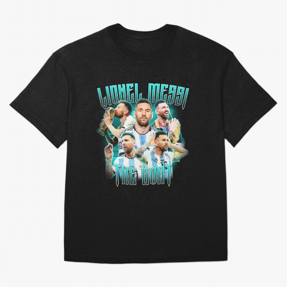 Lionel Messi Vintage Style Tee, Bootleg Tee, Bootleg T Shirt, Rap Tee Classic T-Shirt Keep Football History Alive during the FIFA World Cup 2026 Group Stage Journey through Messi Highlights, Argentina and Brazil Pride, Football Passion, Legendary