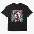 Lionel Messi Portrait Abstract Digital Art, Football Player Classic T-Shirt Celebrate the Magic of the FIFA World Cup 2026 USA Canada Mexico Journey through Messi, CR7 and Mbappe Highlights, Spain Pride, Match Day Excitement, Supporter Culture,