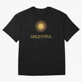 Argentina Gold Oversized T-Shirt Celebrate Fan Culture around the FIFA World Cup 2026 USA Canada Mexico Journey through Neymar, Haaland and Cristiano Ronaldo Highlights, Argentina, France and Brazil Pride, Global Supporter Spirit, Legendary Goals,