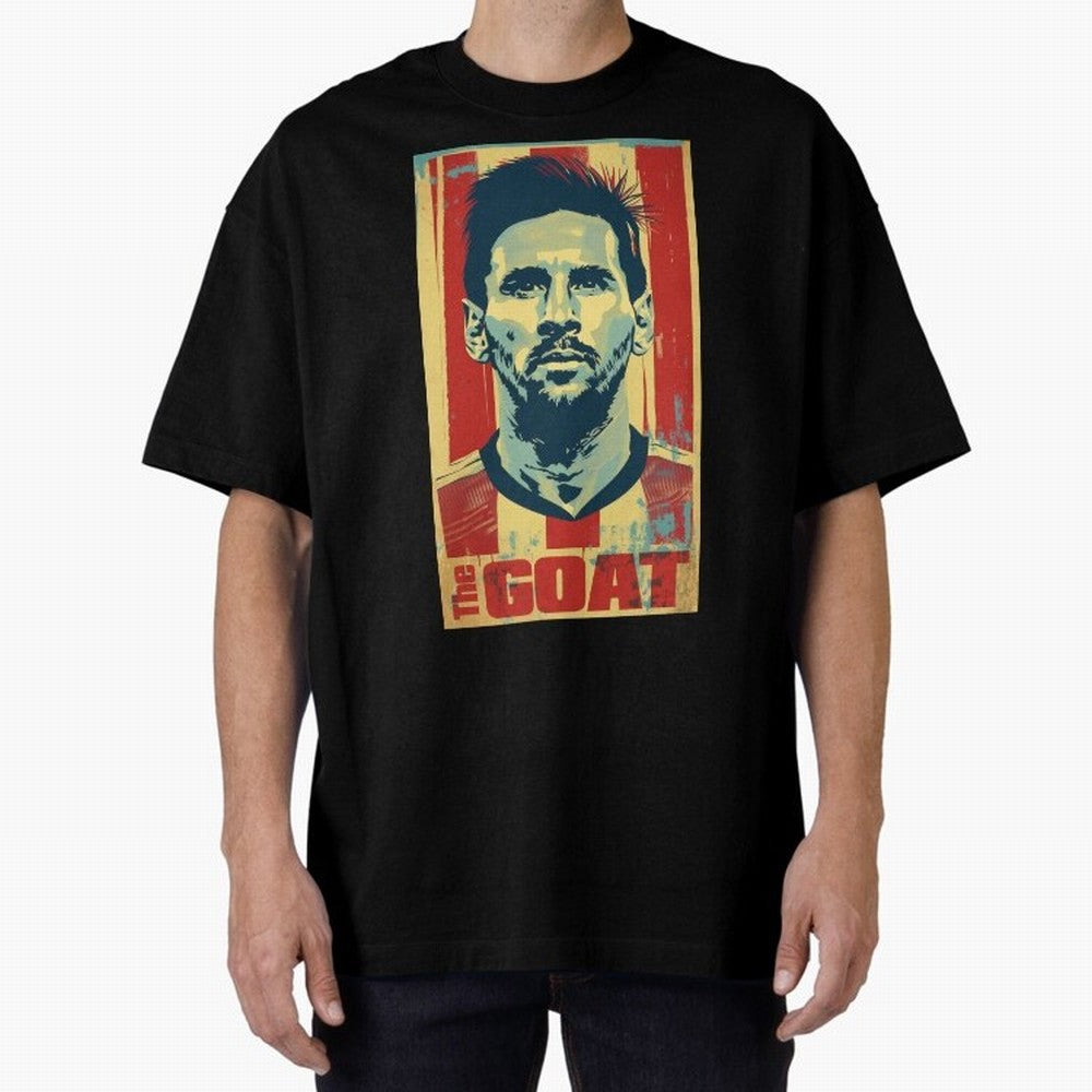 Messi The GOAT Graphic poster design Premium T-Shirt Bring Trophy Dreams to Global Football Passion for FIFA World Cup 2026 USA Canada Mexico, Inspired by Neymar, Haaland and Cristiano Ronaldo, England and Germany, Goal Celebration Energy,
