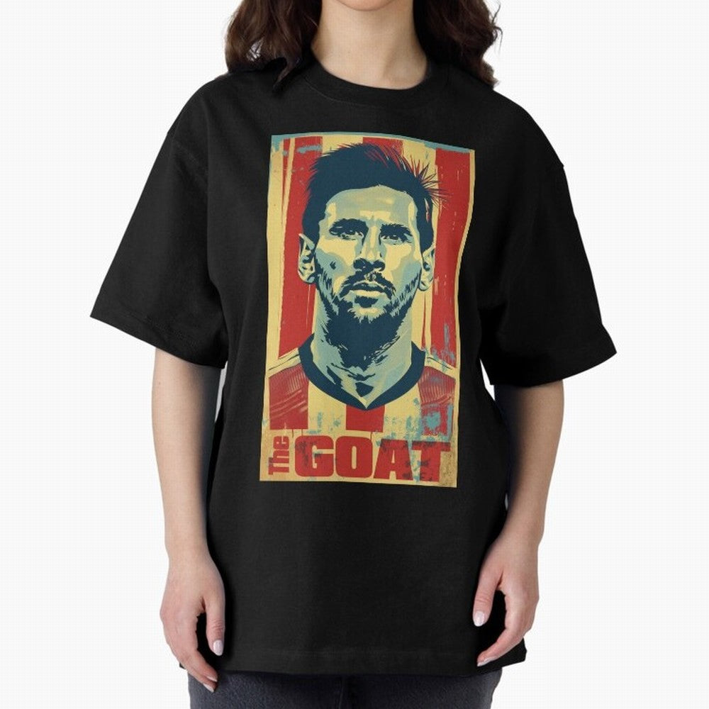 Messi The GOAT Graphic poster design Premium T-Shirt Bring Trophy Dreams to Global Football Passion for FIFA World Cup 2026 USA Canada Mexico, Inspired by Neymar, Haaland and Cristiano Ronaldo, England and Germany, Goal Celebration Energy,