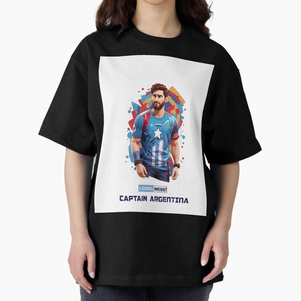 Lionel Messi Captain Argentina Graphic T-Shirt Show Your Tournament Heart for FIFA World Cup 2026 Group Stage for Fans of CR7 and Messi and Portugal, Spain and Germany, Bringing Goal Celebration Energy, Supporter Heritage, Football Icons and