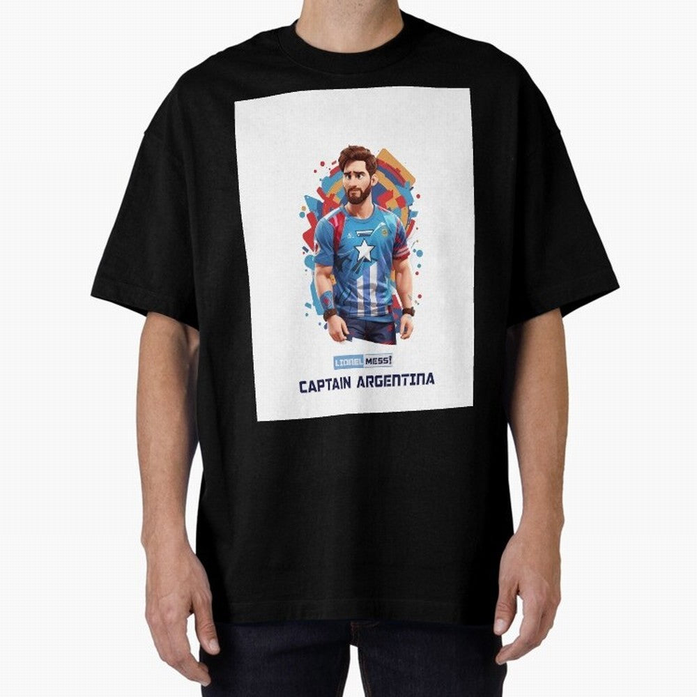 Lionel Messi Captain Argentina Graphic T-Shirt Show Your Tournament Heart for FIFA World Cup 2026 Group Stage for Fans of CR7 and Messi and Portugal, Spain and Germany, Bringing Goal Celebration Energy, Supporter Heritage, Football Icons and