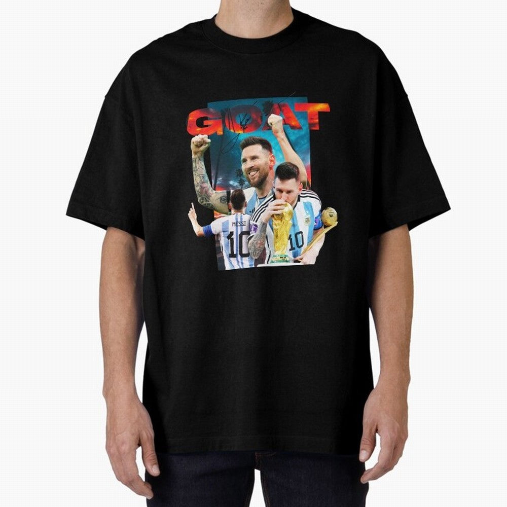 Messi GOAT Premium T-Shirt Celebrate National Team Dreams in FIFA World Cup 2026 Made for Messi and Cristiano Ronaldo, Brazil, Portugal and Argentina Energy, Fan Favorite Moments, National Team Passion, Big Match Drama and Soccer History; Great for