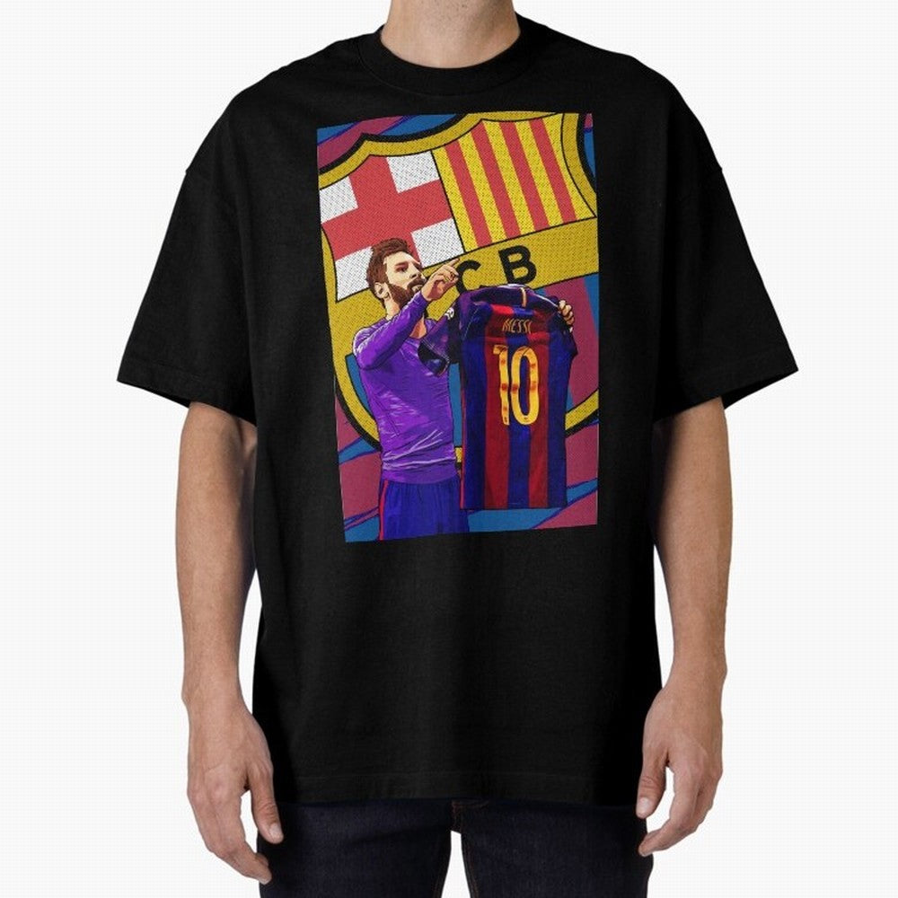 Messi Goat in FC Barcelna Premium T-Shirt Feel the Roar of Match Day Hype around FIFA World Cup 2026, Messi, CR7 and Mbappe, Spain, Worldwide Fan Energy, Dramatic Goals, Stadium Lights and Championship Celebrations; Perfect for Supporters Who Want