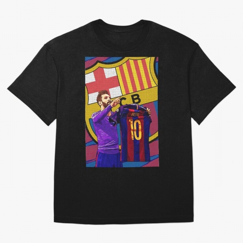 Messi Goat in FC Barcelna Premium T-Shirt Feel the Roar of Match Day Hype around FIFA World Cup 2026, Messi, CR7 and Mbappe, Spain, Worldwide Fan Energy, Dramatic Goals, Stadium Lights and Championship Celebrations; Perfect for Supporters Who Want