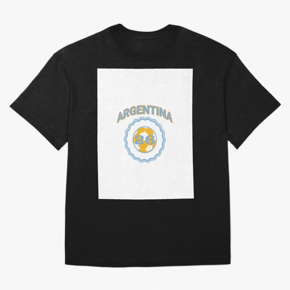 Argentina 2026 world cup soccer badge Graphic T-Shirt Share the Excitement of FIFA World Cup 2026 USA Canada Mexico Driven by CR7, Spain Energy, Football Festival Excitement, Trophy Ambitions, Country Rivalries and Star Player Buzz; Perfect for